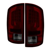 Spyder Version 2 Red Smoked LED Tail Lights 02-06 Dodge Ram - Click Image to Close